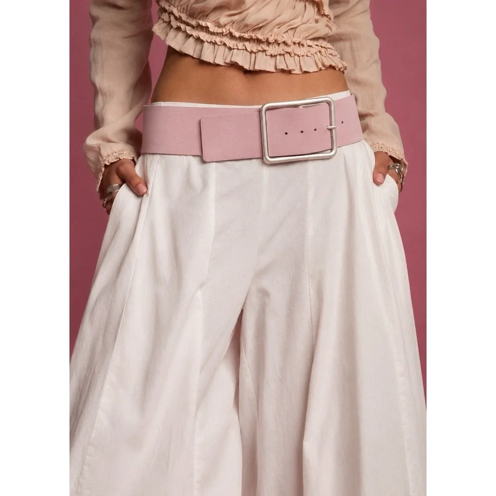 Free People Hex Suede Hip Belt Primrose Pink Boho Festival Western NWT M/L